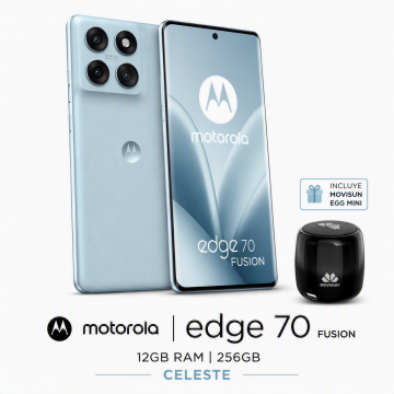 Motorola Edge 70 Fusion 5G 12GB RAM / 256 - Celeste + Parlante EGG mini